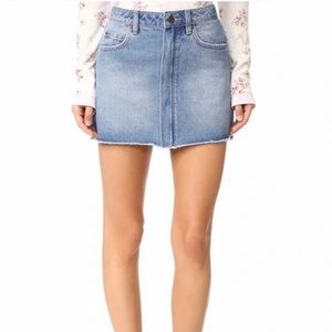 Joie Women Zipper Front Denim Mini Skirt Size 27